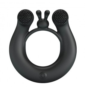 PRETTY LOVE - DAHLIA Vibrating Penis Ring (Chargeable - Black)
